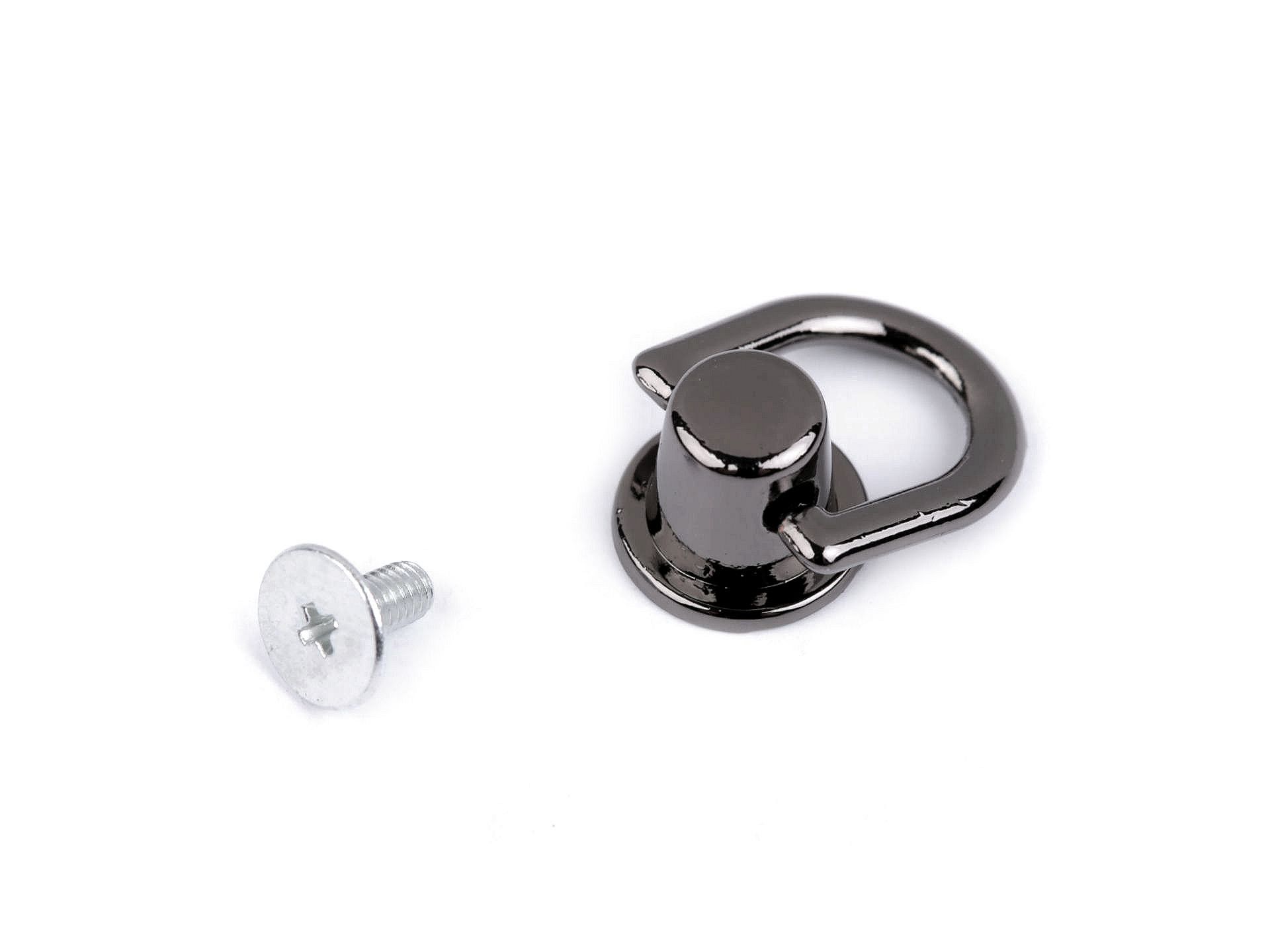 Csavaros pisztolygomb D-karikával 12mm