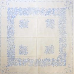 előnyomott hímezhető terítő