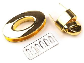 Ovális táskazár 23x37mm