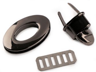 Ovális táskazár 23x37mm