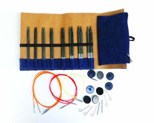Knit Pro Indigo Wood NIC cserélhető kábeles kötőtű készlet