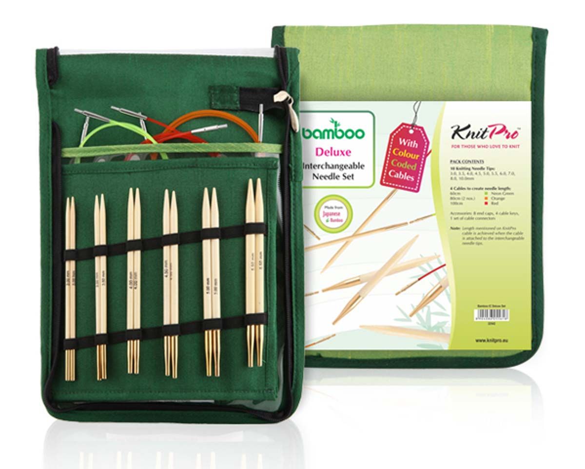 Knit Pro Bamboo NIC cserélhető kábeles kötőtű készlet