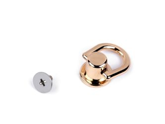 Csavaros pisztolygomb D-karikával 12mm