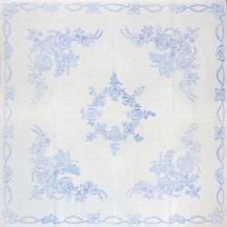 előnyomott hímezhető terítő