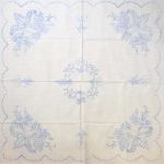 Előnyomott hímezhető terítő 90*90 A45