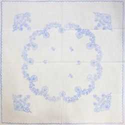 előnyomott hímezhető terítő