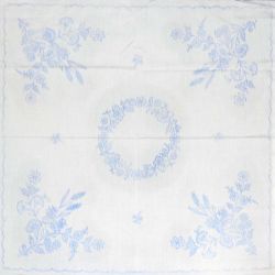 előnyomott hímezhető terítő